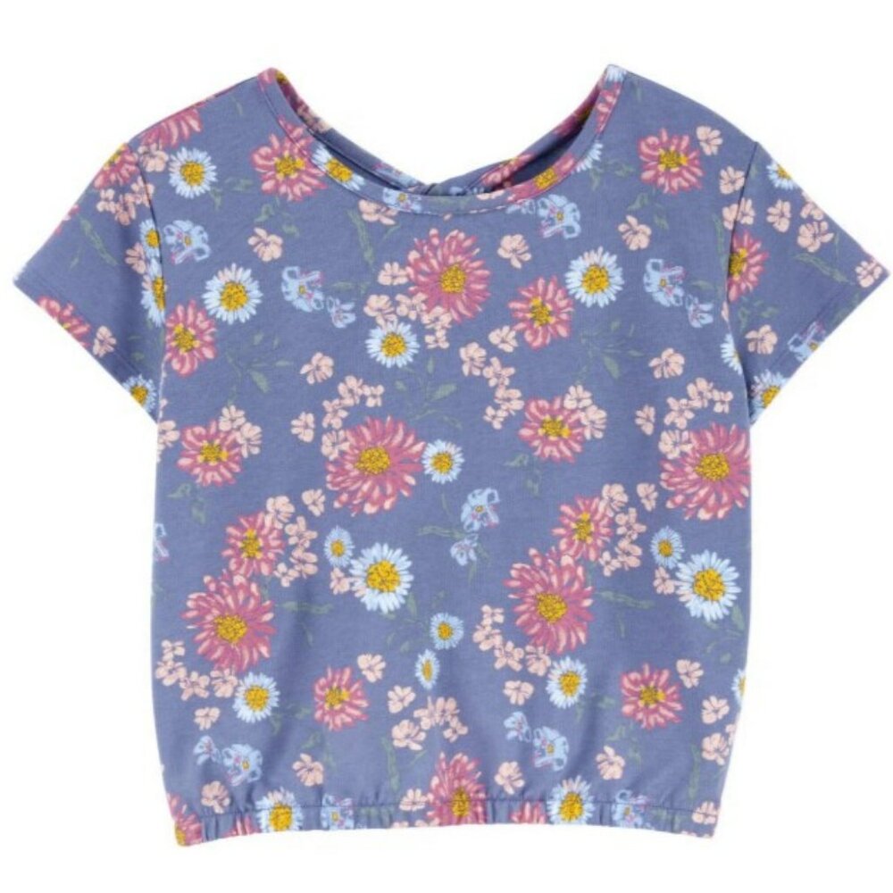 NWT. OSHKOSH Girls Floral Print Twist Back Top
